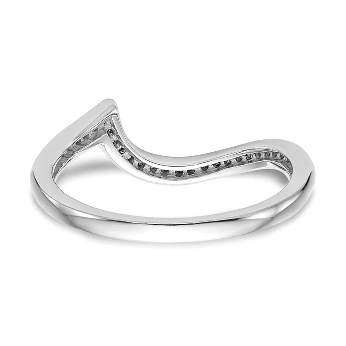 Goldia Rings 011ct CZ Solid Real 14k White Gold Wedding Wedding Band Ring