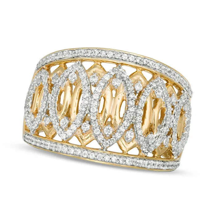 Goldia Rings 050 CT TW Natural Diamond Geometric Marquise Ring in Solid 10K Yellow Gold Goldia Rings 050 CT TW Natural Diamond Geometric Marquise Ring in Solid 10K Yellow Gold