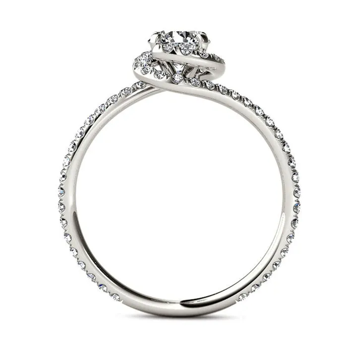 Goldia Rings 10 CT TW Natural Diamond Bypass Swirl Engagement Ring in Solid 14K White Gold Goldia Rings 10 CT TW Natural Diamond Bypass Swirl Engagement Ring in Solid 14K White Gold