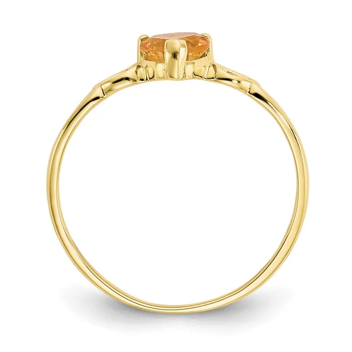Goldia Rings 10K Yellow Gold Polished Geniune Citrine Birthstone Ring