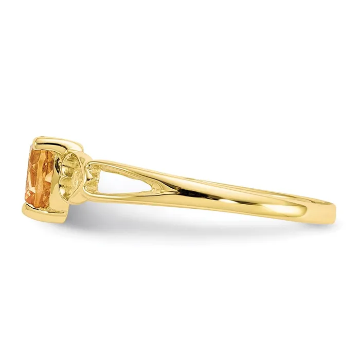 Goldia Rings 10K Yellow Gold Polished Geniune Citrine Birthstone Ring