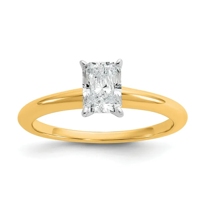 Goldia Rings 14k Twotone 34 Ct Lab Grown Diamond VSSI G Radiant Solitare Engagement Ring Goldia Rings 14k Twotone 34 Ct Lab Grown Diamond VSSI G Radiant Solitare Engagement Ring