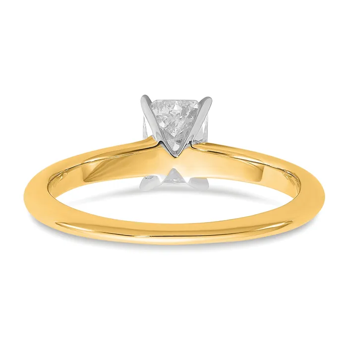 Goldia Rings 14k Twotone 34 Ct Lab Grown Diamond VSSI G Radiant Solitare Engagement Ring