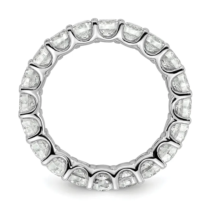 Goldia Rings 14k White Gold 14KW Oval Lab Grown Diamond VSSI G Eternity Band Ring