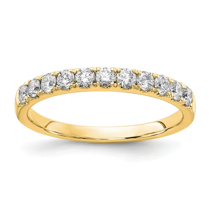 Goldia Rings 14k Yellow Gold 12 Ct Lab Grown Diamond VSSI G Wedding Band Ring