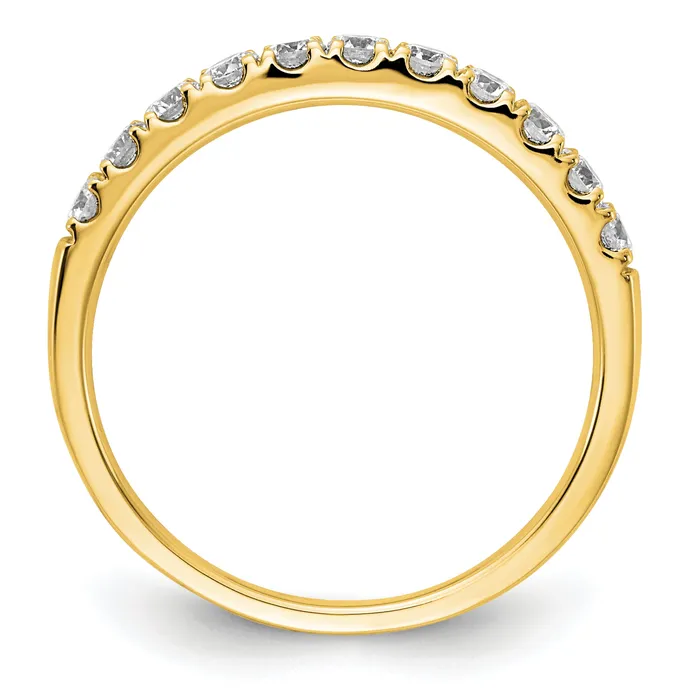 Goldia Rings 14k Yellow Gold 12 Ct Lab Grown Diamond VSSI G Wedding Band Ring