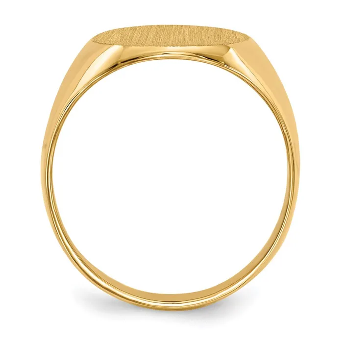 Goldia Rings 14K Yellow Gold 135x120mm Closed Back Signet Ring