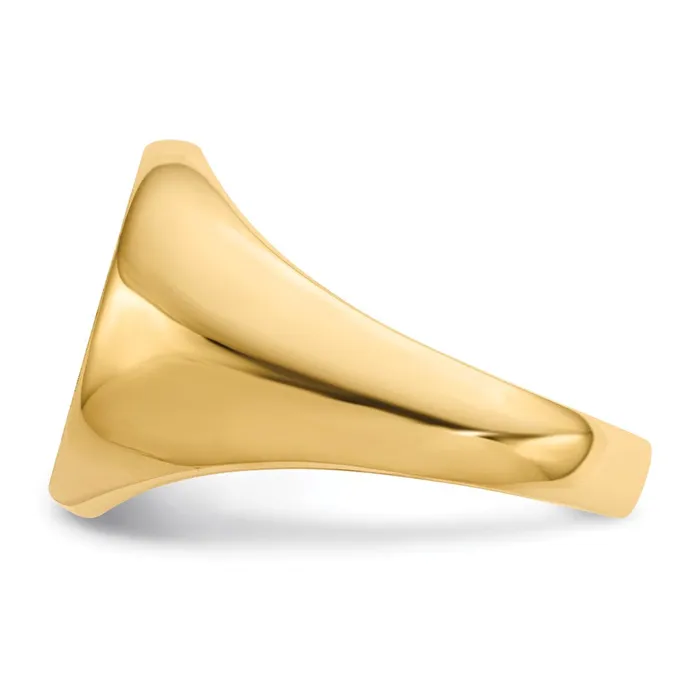 Goldia Rings 14K Yellow Gold 150x135mm Open Back Mens Signet Ring