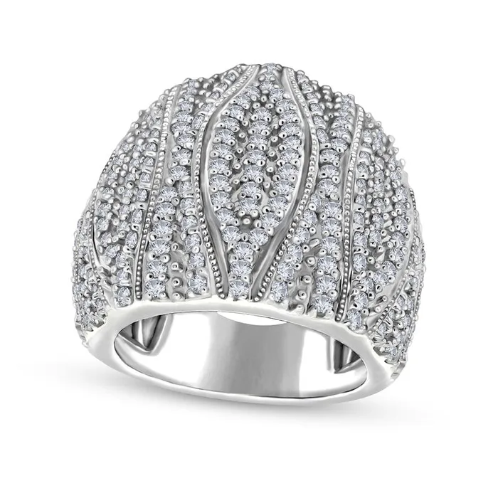 Goldia Rings 20 CT TW Composite Natural Diamond Antique VintageStyle Beaded Ring in Sterling Silver Goldia Rings 20 CT TW Composite Natural Diamond Antique VintageStyle Beaded Ring in Sterling Silver