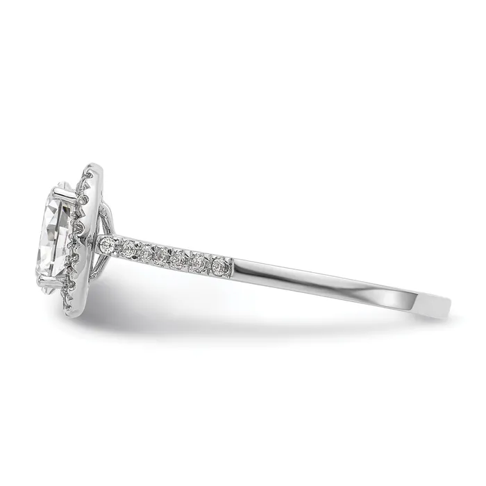 Goldia Rings 200ct CZ Solid Real 14k Twotone Oval Halo Engagement Ring