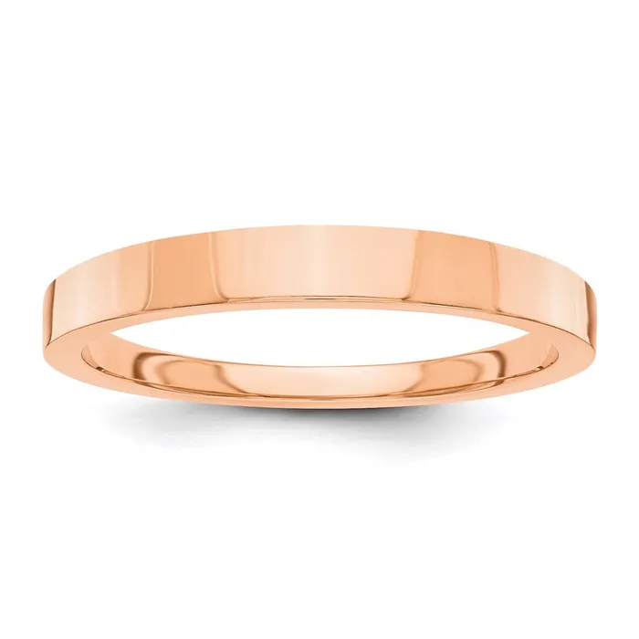 Goldia Rings Solid 10K Rose Gold 3mm Tapered Polished MensWomens Wedding Band Ring Size 4 Goldia Rings Solid 10K Rose Gold 3mm Tapered Polished MensWomens Wedding Band Ring Size 4