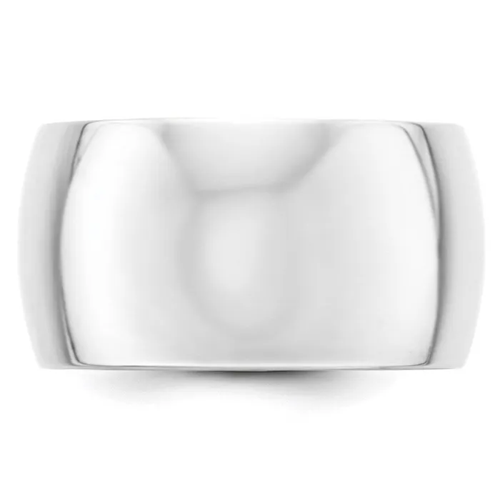Goldia Rings Solid 10K White Gold 12mm Half Round MensWomens Wedding Band Ring Size 4 Goldia Rings Solid 10K White Gold 12mm Half Round MensWomens Wedding Band Ring Size 4