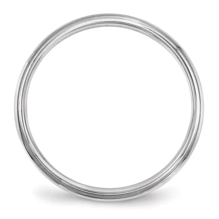 Goldia Rings Solid 10K White Gold 25mm Half Round with Edge MensWomens Wedding Band Ring Size 10 Goldia Rings Solid 10K White Gold 25mm Half Round with Edge MensWomens Wedding Band Ring Size 10