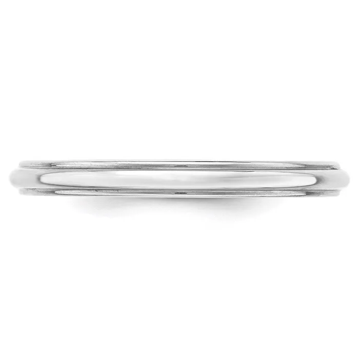 Goldia Rings Solid 10K White Gold 25mm Half Round with Edge MensWomens Wedding Band Ring Size 10 Goldia Rings Solid 10K White Gold 25mm Half Round with Edge MensWomens Wedding Band Ring Size 10