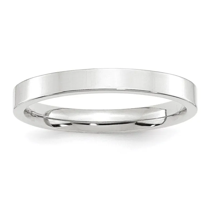 Goldia Rings Solid 14K White Gold 3mm Standard Flat Comfort Fit MensWomens Wedding Band Ring Size 55 Goldia Rings Solid 14K White Gold 3mm Standard Flat Comfort Fit MensWomens Wedding Band Ring Size 55