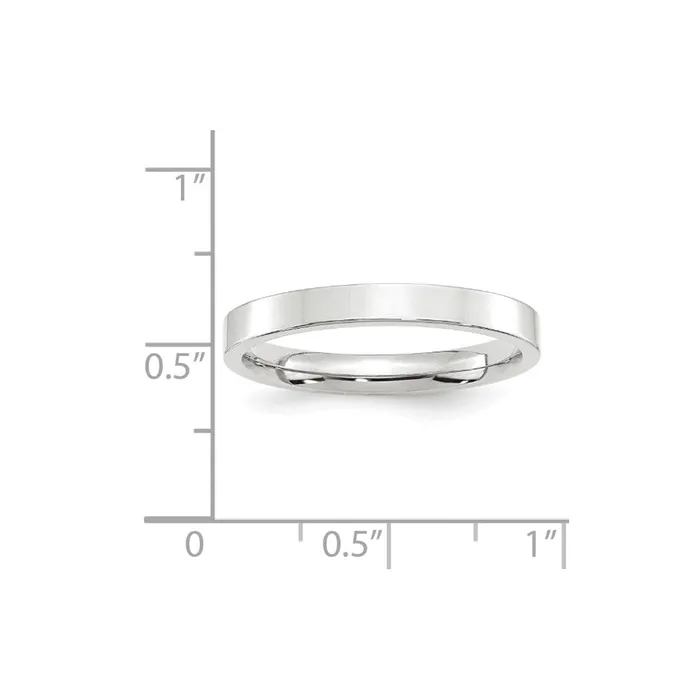 Goldia Rings Solid 14K White Gold 3mm Standard Flat Comfort Fit MensWomens Wedding Band Ring Size 55 Goldia Rings Solid 14K White Gold 3mm Standard Flat Comfort Fit MensWomens Wedding Band Ring Size 55