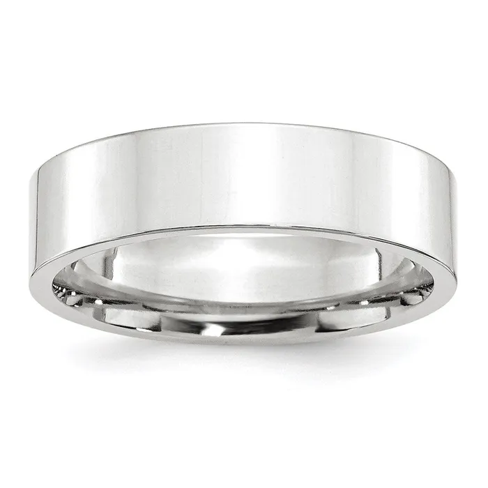 Goldia Rings Solid 14K White Gold 6mm Standard Flat Comfort Fit MensWomens Wedding Band Ring Size 65 Goldia Rings Solid 14K White Gold 6mm Standard Flat Comfort Fit MensWomens Wedding Band Ring Size 65