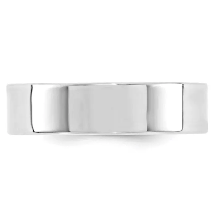 Goldia Rings Solid 14K White Gold 6mm Standard Flat Comfort Fit MensWomens Wedding Band Ring Size 65 Goldia Rings Solid 14K White Gold 6mm Standard Flat Comfort Fit MensWomens Wedding Band Ring Size 65