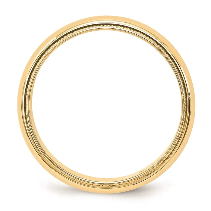 Goldia Rings Solid 14K Yellow Gold 5mm Milgrain HalfRound Wedding MensWomens Wedding Band Ring Size 85 Goldia Rings Solid 14K Yellow Gold 5mm Milgrain HalfRound Wedding MensWomens Wedding Band Ring Size 85
