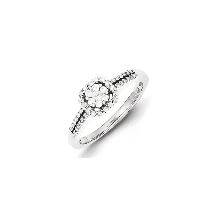 Goldia Rings Sterling Silver Diamond Ring