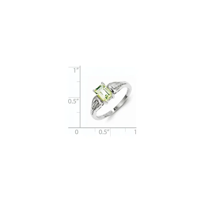 Goldia Rings Sterling Silver Diamond u0026 Lemon Quartz Ring