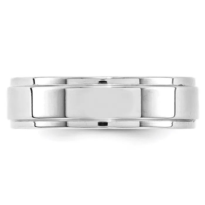 Goldia Solid 10K White Gold 6mm Flat with Step Edge MensWomens Wedding Band Ring Size 45 Rings Goldia Solid 10K White Gold 6mm Flat with Step Edge MensWomens Wedding Band Ring Size 45 Rings