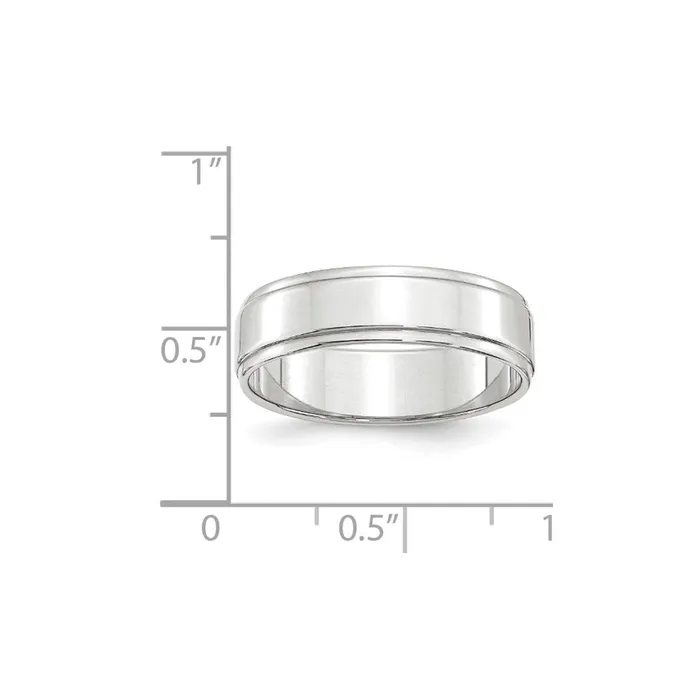 Goldia Solid 10K White Gold 6mm Flat with Step Edge MensWomens Wedding Band Ring Size 45 Rings Goldia Solid 10K White Gold 6mm Flat with Step Edge MensWomens Wedding Band Ring Size 45 Rings