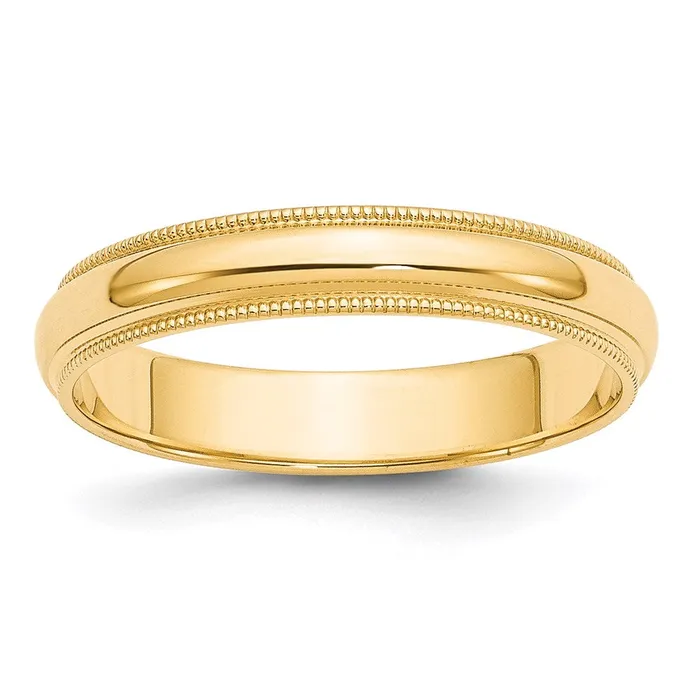 Goldia Solid 14K Yellow Gold 4mm Milgrain Half Round MensWomens Wedding Band Ring Size 14 Rings Goldia Solid 14K Yellow Gold 4mm Milgrain Half Round MensWomens Wedding Band Ring Size 14 Rings