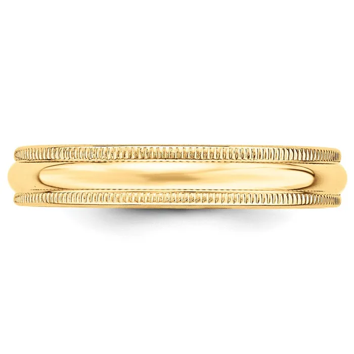 Goldia Solid 14K Yellow Gold 4mm Milgrain Half Round MensWomens Wedding Band Ring Size 14 Rings Goldia Solid 14K Yellow Gold 4mm Milgrain Half Round MensWomens Wedding Band Ring Size 14 Rings