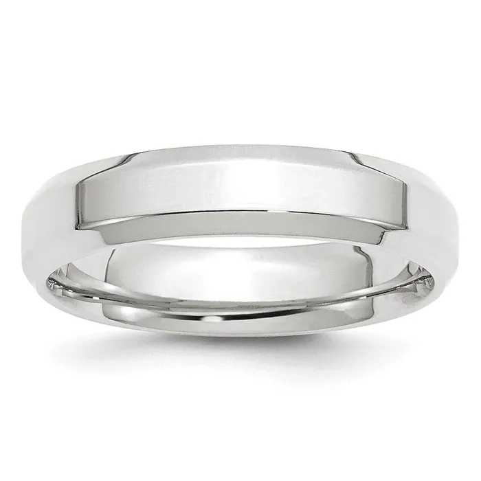 Goldia Solid 18K White Gold 5mm Bevel Edge Comfort Fit MensWomens Wedding Band Ring Size 13 Rings Goldia Solid 18K White Gold 5mm Bevel Edge Comfort Fit MensWomens Wedding Band Ring Size 13 Rings