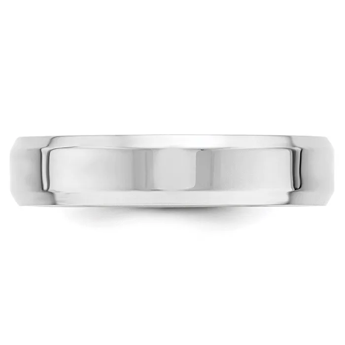Goldia Solid 18K White Gold 5mm Bevel Edge Comfort Fit MensWomens Wedding Band Ring Size 13 Rings Goldia Solid 18K White Gold 5mm Bevel Edge Comfort Fit MensWomens Wedding Band Ring Size 13 Rings