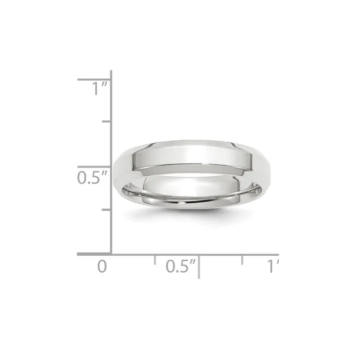 Goldia Solid 18K White Gold 5mm Bevel Edge Comfort Fit MensWomens Wedding Band Ring Size 13 Rings Goldia Solid 18K White Gold 5mm Bevel Edge Comfort Fit MensWomens Wedding Band Ring Size 13 Rings
