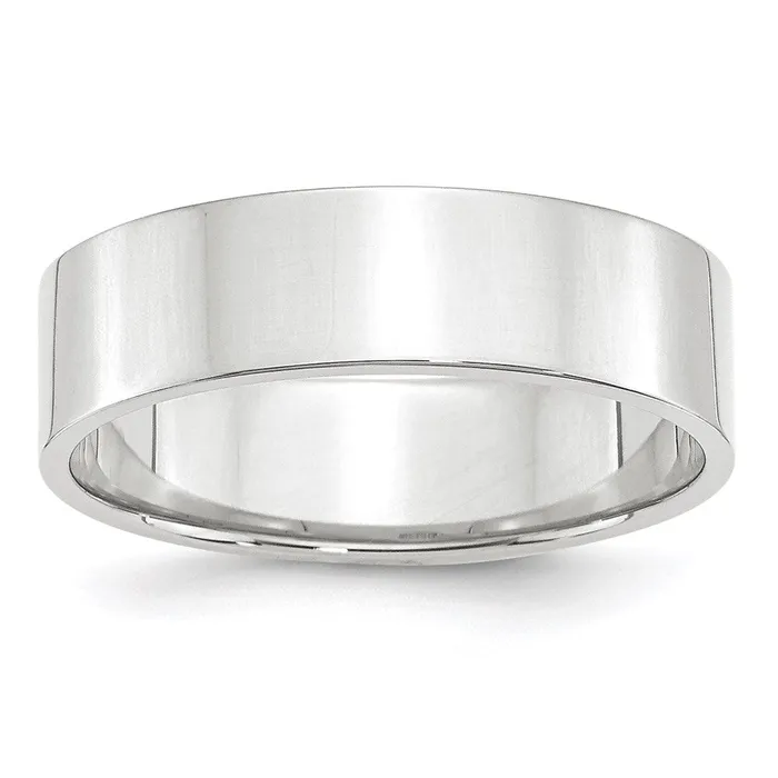 Goldia Solid 18K White Gold 6mm Light Weight Flat MensWomens Wedding Band Ring Size 95 Rings Goldia Solid 18K White Gold 6mm Light Weight Flat MensWomens Wedding Band Ring Size 95 Rings