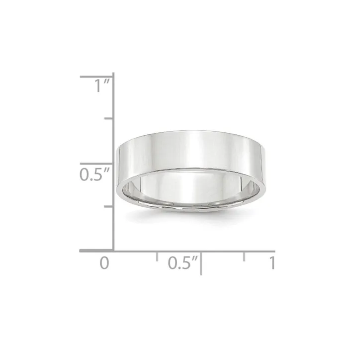 Goldia Solid 18K White Gold 6mm Light Weight Flat MensWomens Wedding Band Ring Size 95 Rings Goldia Solid 18K White Gold 6mm Light Weight Flat MensWomens Wedding Band Ring Size 95 Rings