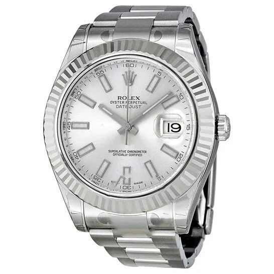 JMS always Bracelets Original Rolex Datejust II Silver Dial Stainless Steel Oyster Bracelet Automatic Mens Watch 116334SSO JMS always Bracelets Original Rolex Datejust II Silver Dial Stainless Steel Oyster Bracelet Automatic Mens Watch 116334SSO