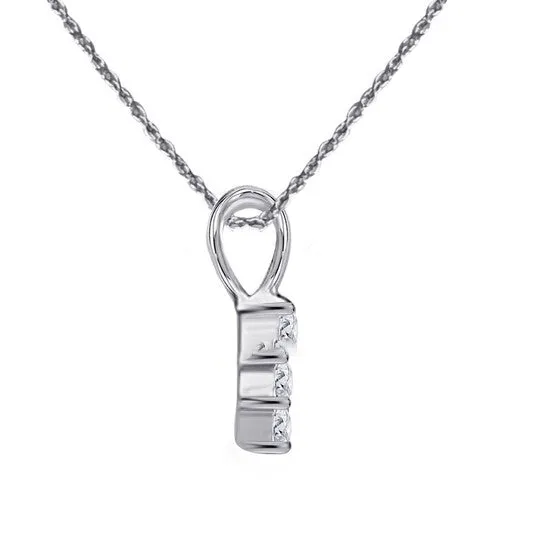 JMS always Necklaces Original 14K 100 Carat Natural Round White Diamond Three Stone Pendant Necklace For Women In White Gold With 18 Gold Plated 925 Sterling Silver Box Chain JMS always Necklaces Original 14K 100 Carat Natural Round White Diamond Three Stone Pendant Necklace For Women In White Gold With 18 Gold Plated 925 Sterling Silver Box Chain