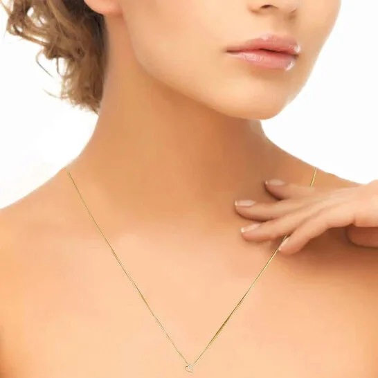 JMS always Necklaces Original Maulijewels 14K Yellow Gold 05 Ct Natural Diamond Heart Pendant with 18 Gold Plated 925 Sterling Silver Box Chain JMS always Necklaces Original Maulijewels 14K Yellow Gold 05 Ct Natural Diamond Heart Pendant with 18 Gold Plated 925 Sterling Silver Box Chain