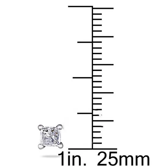 JMS always Original AMOUR 12 CT TW Princess Cut Diamond Stud Earrings In 14K White Gold Earrings JMS always Original AMOUR 12 CT TW Princess Cut Diamond Stud Earrings In 14K White Gold Earrings