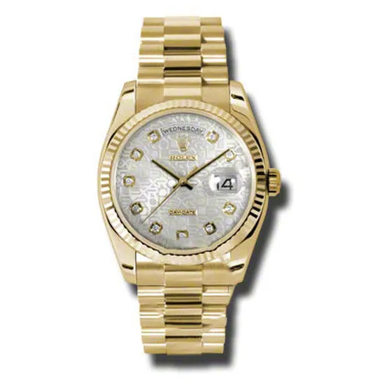 JMS always Original Rolex DayDate Silver Dial 18K Yellow Gold President Automatic Mens Watch 118238SJDP Necklaces JMS always Original Rolex DayDate Silver Dial 18K Yellow Gold President Automatic Mens Watch 118238SJDP Necklaces