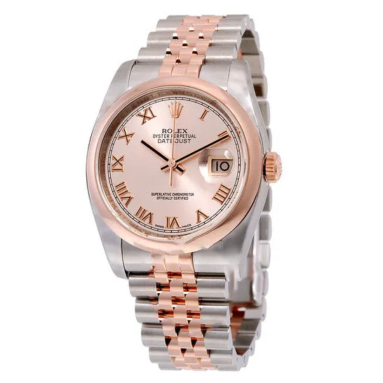 JMS always Original Rolex Oyster Perpetual Datejust 36 Pink Champagne Dial Stainless Steel and 18K Everose Gold Jubilee Bracelet Automatic Mens Watch 116201CRJ Bracelets JMS always Original Rolex Oyster Perpetual Datejust 36 Pink Champagne Dial Stainless Steel and 18K Everose Gold Jubilee Bracelet Automatic Mens Watch 116201CRJ Bracelets