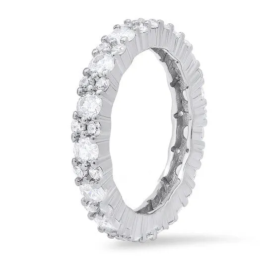 JMS always Rings Original Kylie Harper Sterling Silver Cubic Zirconia CZ Eternity Band Ring JMS always Rings Original Kylie Harper Sterling Silver Cubic Zirconia CZ Eternity Band Ring