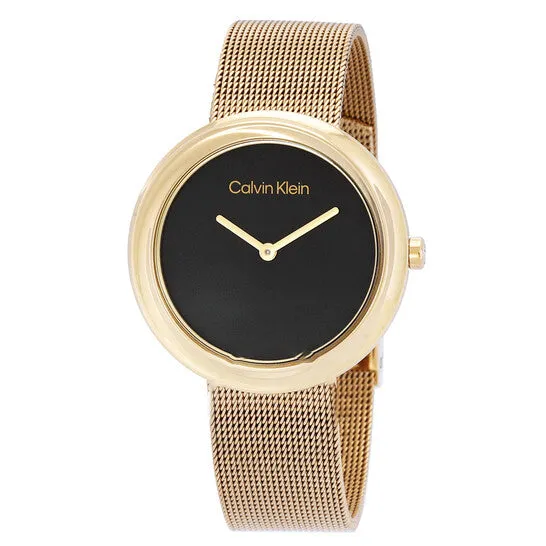 JMS always Watches Original Calvin Klein Sculptural Twisted Bezel Quartz Black Dial Ladies Watch 25200012 JMS always Watches Original Calvin Klein Sculptural Twisted Bezel Quartz Black Dial Ladies Watch 25200012