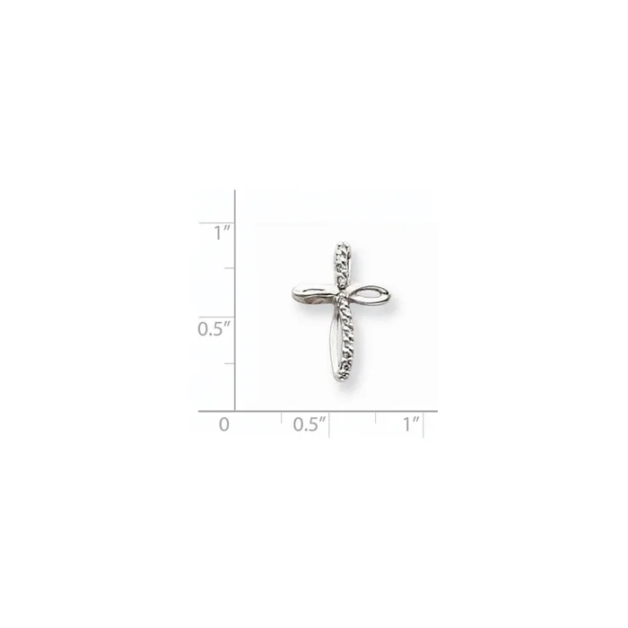 Necklaces 14k White Gold AA Diamond Cross Pendant Goldiacom