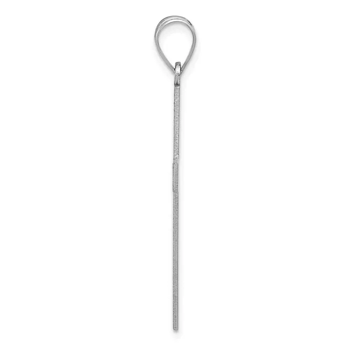 Necklaces 14k White Gold Polished Cross Pendant Goldia