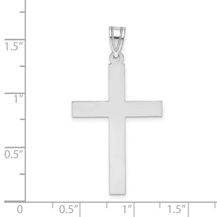Necklaces 14k White Gold Polished Cross Pendant Goldia
