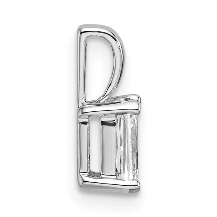 Necklaces Goldia 14k White Gold 12 Ct Lab Grown Diamond VSSI G Radiant Four Prong Pendant