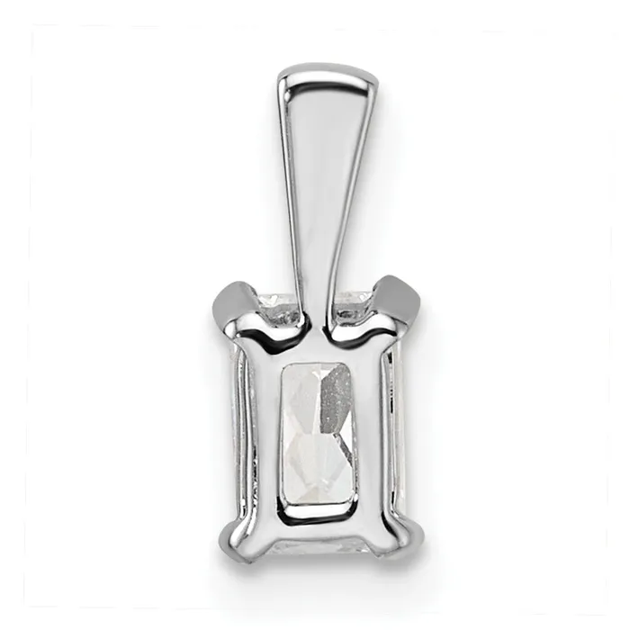 Necklaces Goldia 14k White Gold 12 Ct Lab Grown Diamond VSSI G Radiant Four Prong Pendant