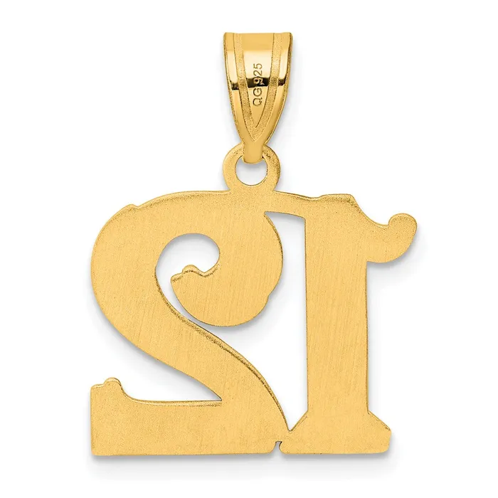 Necklaces Goldia 14k Yellow Gold Polished Etched Number 12 Pendant