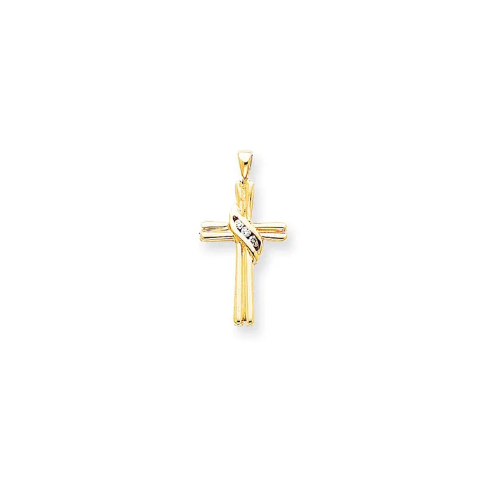 Necklaces Goldiacom 14k A Diamond cross pendant