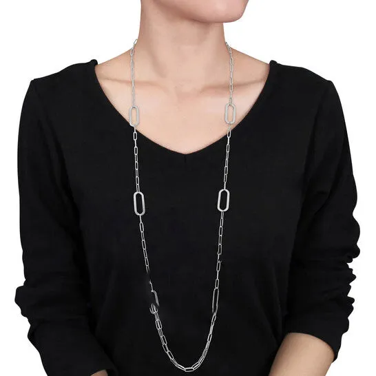 Necklaces Original AMOUR Paperclip Chain Necklace In Sterling Silver 37 In JMS always Necklaces Original AMOUR Paperclip Chain Necklace In Sterling Silver 37 In JMS always